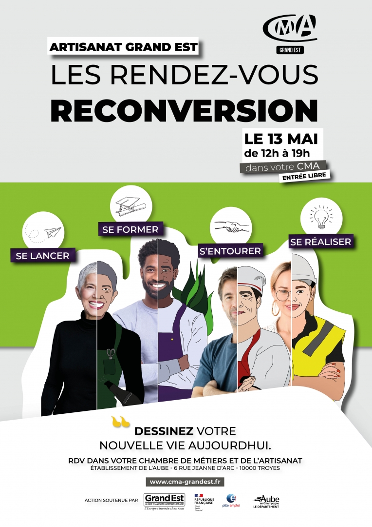 Les 1ers Rendez vous Reconversion à la CMA Grand Est Aube le vendredi