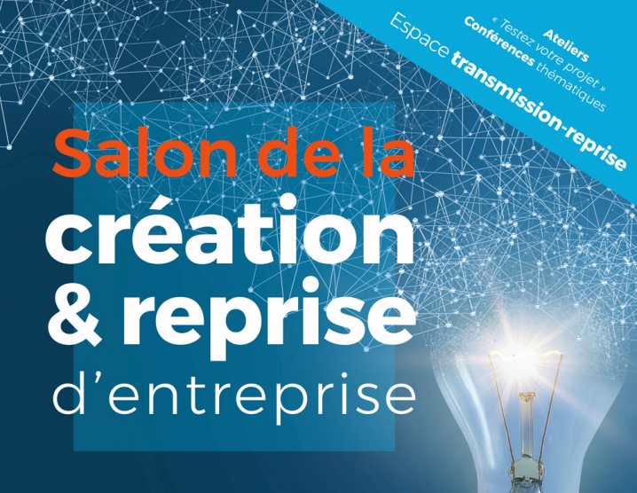 Affiche du salon de la création reprise d'entreprise de Troyes