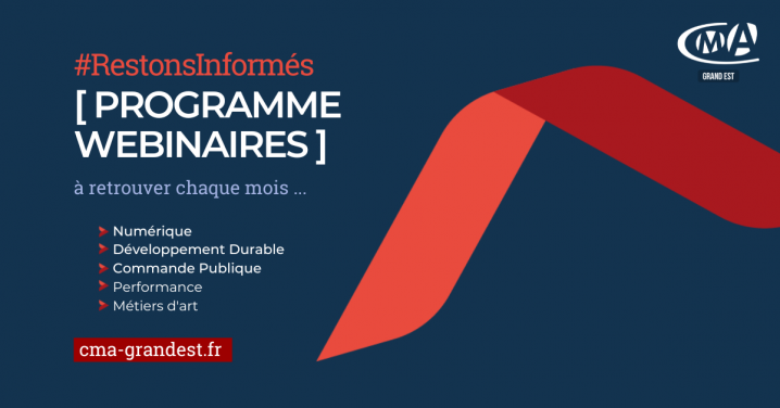 Webinaires Notre Programme Des Mois De Juillet Août Disponible Le Monde Des Artisans Grand Est