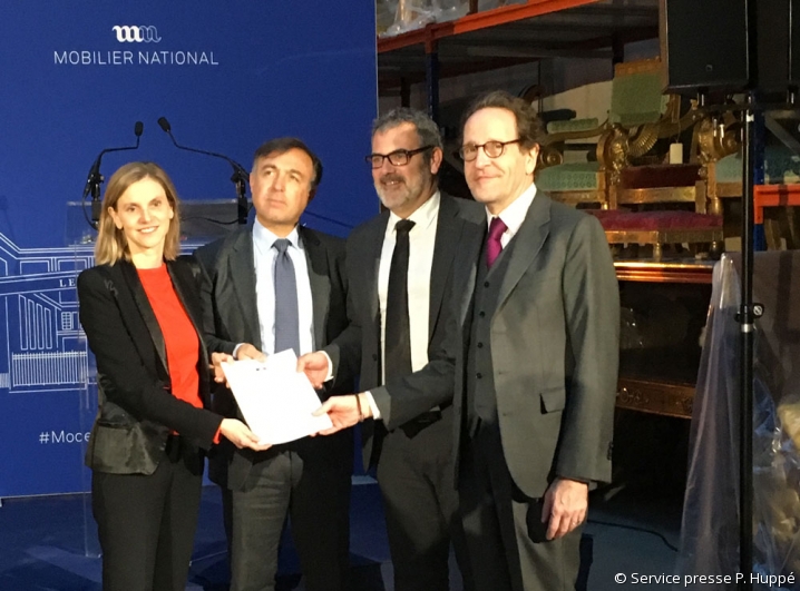 Remise du rapport Huppé au Mobilier national Le député Philippe Huppé remet officiellement son rapport