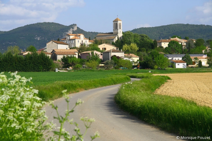 Vue du village de Beaulieu, en Ardèche