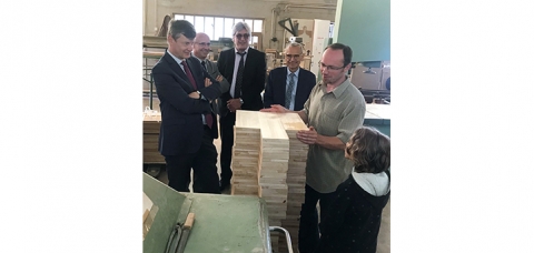 Visite d'entreprise avec le président de la CMA 54, le préfet de Meurthe-et-Moselle et le sous-préfet de Briey.